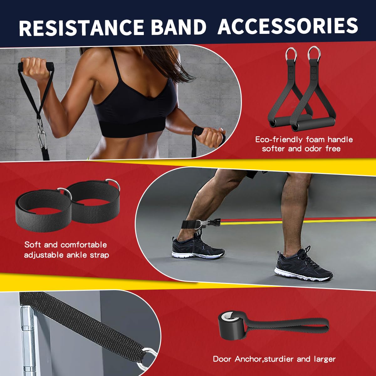 WHATAFIT Resistance Bands Set with Handles